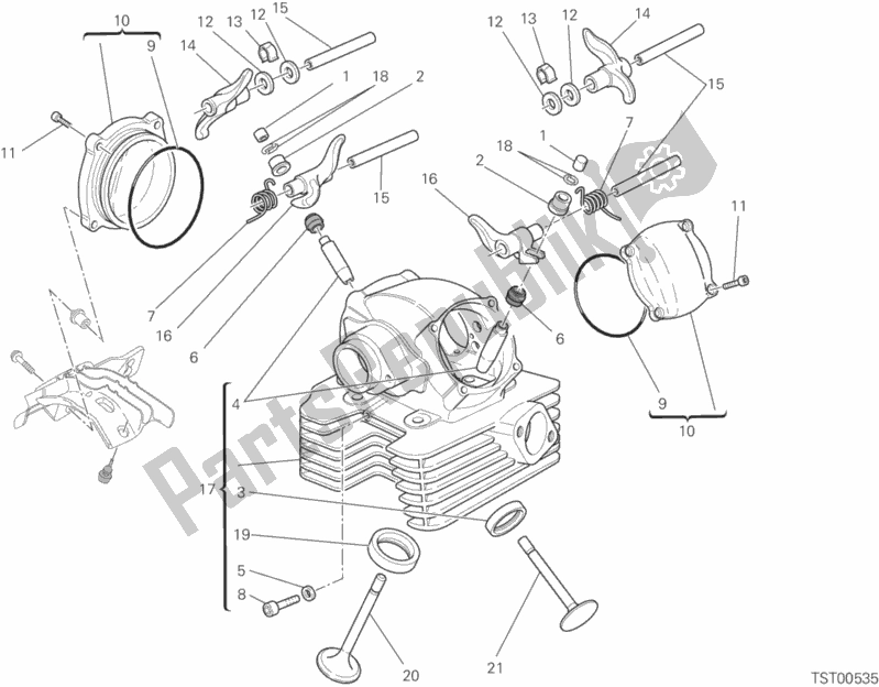 Wszystkie części do Pionowa G? Owica Cylindra Ducati Monster 795 EU Thailand 2015